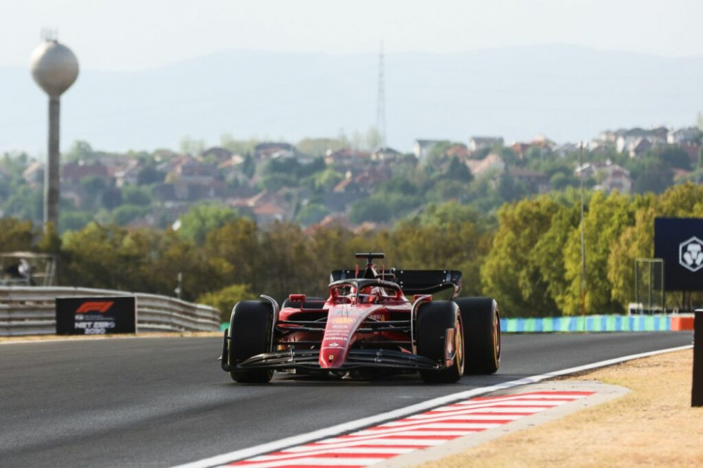 Le Ferrari volano nelle libere in Ungheria, Leclerc il migliore
