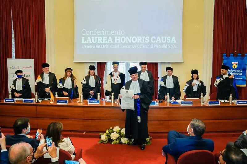 Webuild, all’ad Salini laurea honoris causa dall’Università di Genova