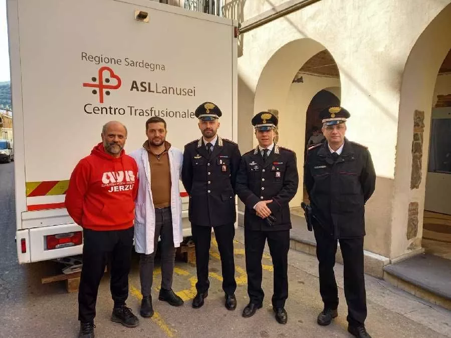 Donazione del sangue e la grande solidarietà dei Carabinieri in Ogliastra.