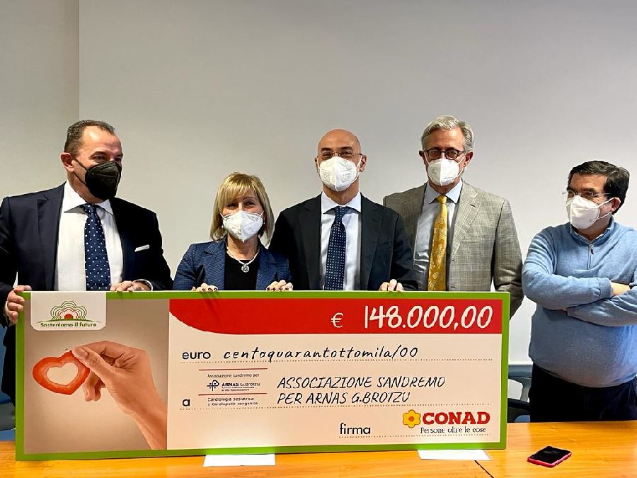 Conad Nord Ovest dona 148 mila euro a favore della pediatria dell’Ospedale Brotzu di Cagliari