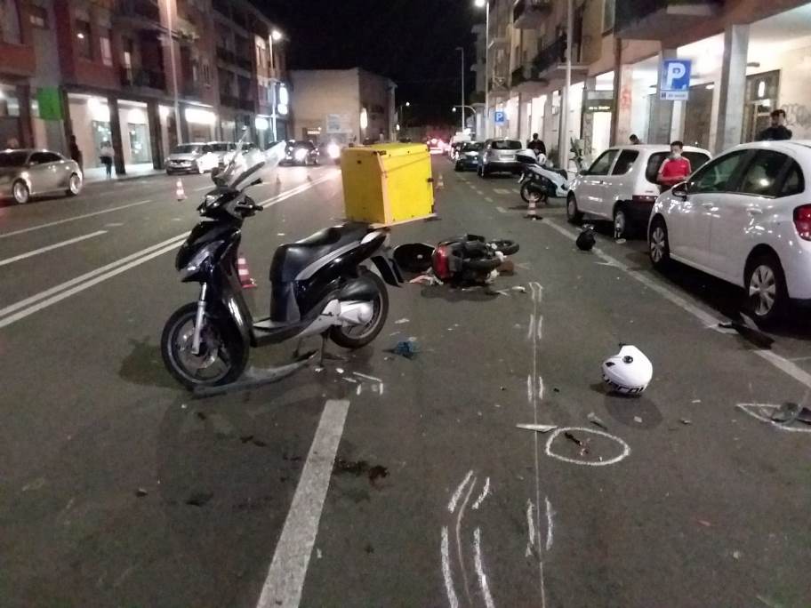 immagine incidente in via italia a pirri