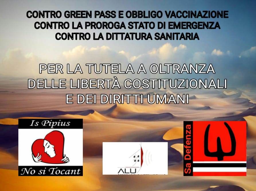 Cagliari. Nuova manifestazione-convegno in Piazza Garibaldi per di no al green pass e obbligo vaccinale