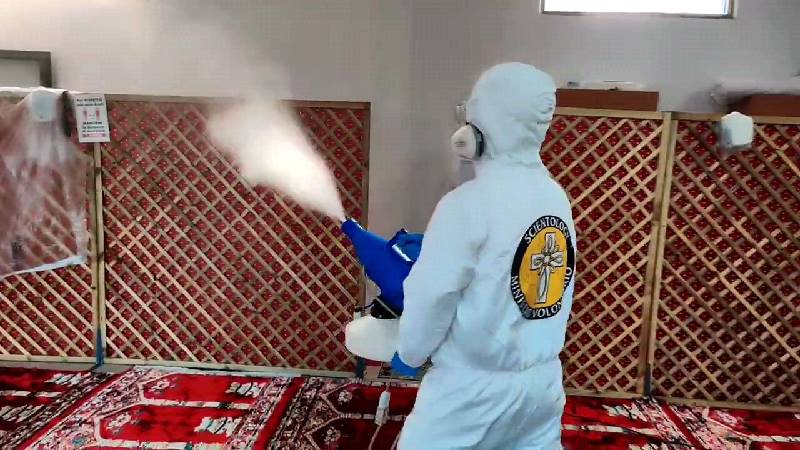 Ministri Volontari di Scientology sanificano la moschea di Decimomannu