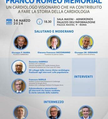 Cardiologia italiana ricorda Franco Romeo, luminare generoso