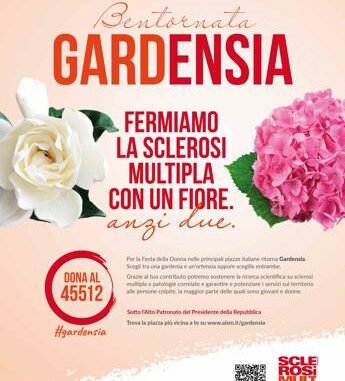 Stop sclerosi multipla, campagna Aism ‘Bentornata Gardensia’