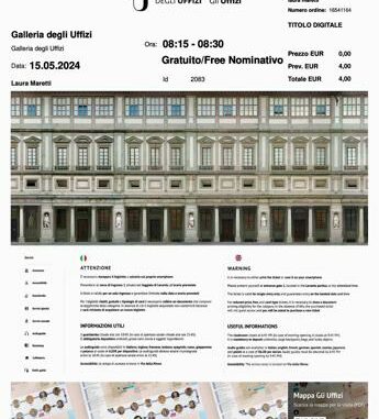 Uffizi, addio al biglietto di carta: ecco il biglietto sullo smartphone