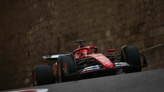 A Baku Ferrari c’è: seconde libere a Leclerc, Sainz quarto