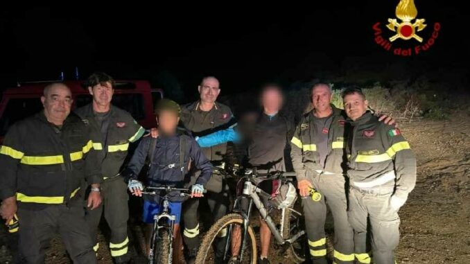 salvataggio castiadas I vigli del fuoco salvano padre e figlio dispersi a Castiadas
