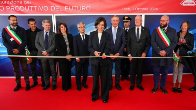 Takeda in Italia, Rieti al centro dell’innovazione biofarmaceutica