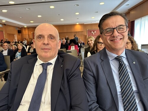 ATZORI-LEDDA ridim A Sx Giuseppe Atzori, nuovo segretario generale UST , a Dx il Segretario Generale sardo Pier Luigi Ledda