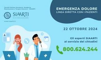 Sanita Siaarti Boom di chiamate al numero verde per dolore cronico mille in un giorno