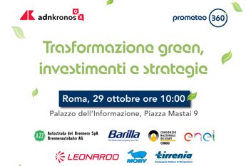 Trasformazione green, investimenti e strategie: evento Adnkronos Q&A il 29 ottobre – Diretta dalle 10