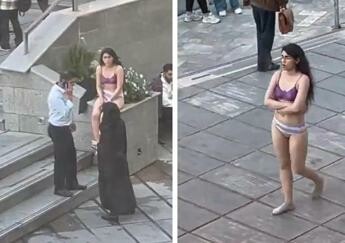 Paura per iraniana seminuda per protesta: “L’hanno torturata?”