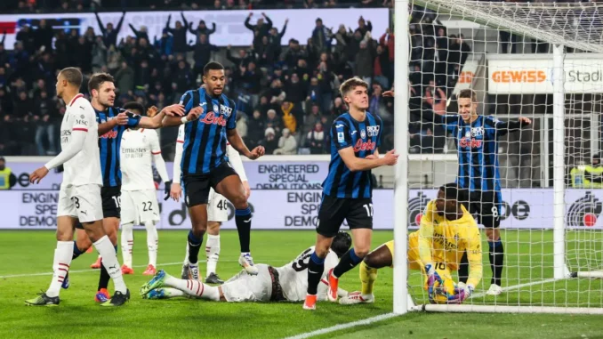 Milan battuto 2-1, l’Atalanta suona la nona e va in testa