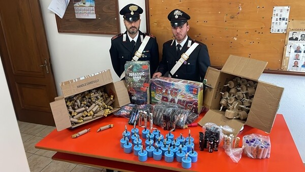 sequestro fuochi artificio illegali a santadi
