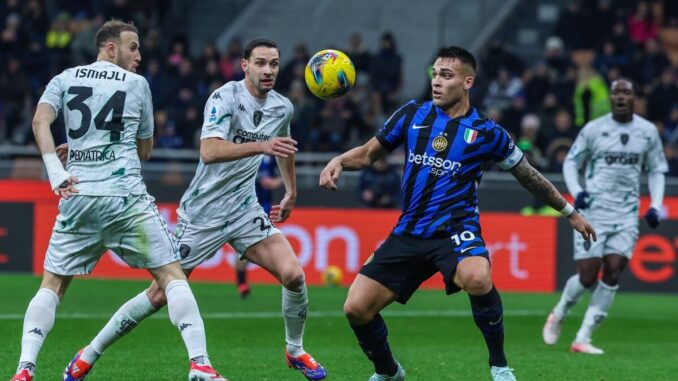 L’Inter batte 3-1 l’Empoli con Lautaro, Dumfries e Thuram