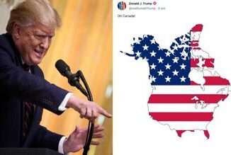 Oh Canada Trump rilancia e pubblica mappa con Paese sotto bandiera Usa