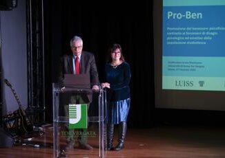 Presentato da Universita Tor Vergata progetto Pro Ben per aiuto al benessere psicofisico dei giovani