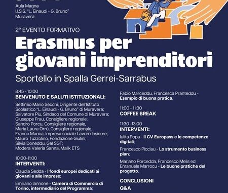 Erasmus e giovani imprenditori: A Muravera un evento per lo sviluppo locale 1 Locandina evento Erasmus a Muravera