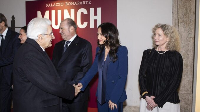 Munch a Roma, a inaugurare la mostra Mattarella e Regina di Norvegia