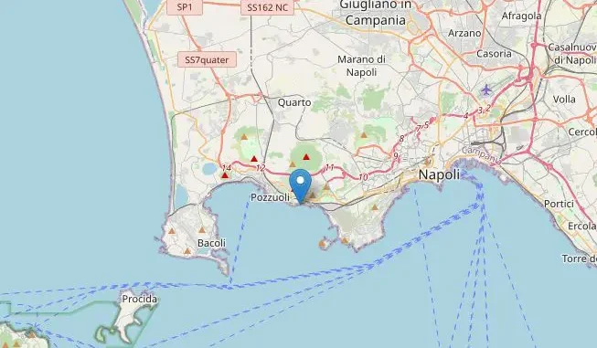 Sciame sismico nell’area dei Campi Flegrei, nuova scossa di magnitudo 3.9