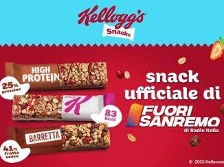 Barrette Kelloggs snack ufficiale del ‘Fuori Sanremo di Radio Italia