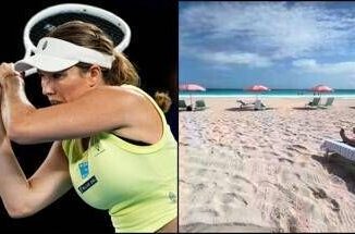 Collins promessa mantenuta In vacanza con i vostri soldi. E posta foto per gli haters