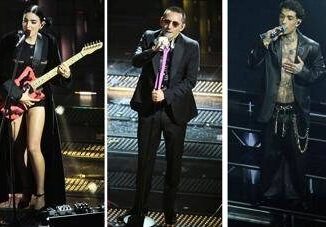 Sanremo 2025 Joan Thiele misteriosa e Moda Barbiecore pagelle look terza serata
