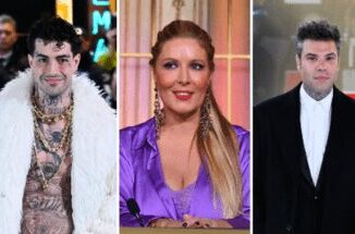 Sanremo 2025 Lucarelli e il green carpet i commenti su Tony Effe e Fedez