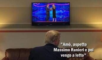 Sanremo in uno scatto la vignetta di Osho per chi tifa Trump