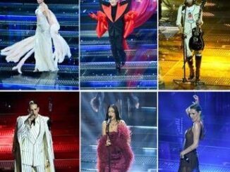 Sanremo le pagelle ai look della seconda serata Bianca Balti incanta Lucio Corsi Yattaman