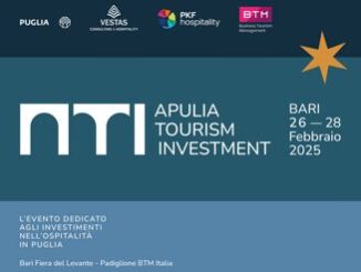 Turismo Apulia Tourism Investment 2025 dal 26 al 28 febbraio a Fiera del Levante Bari