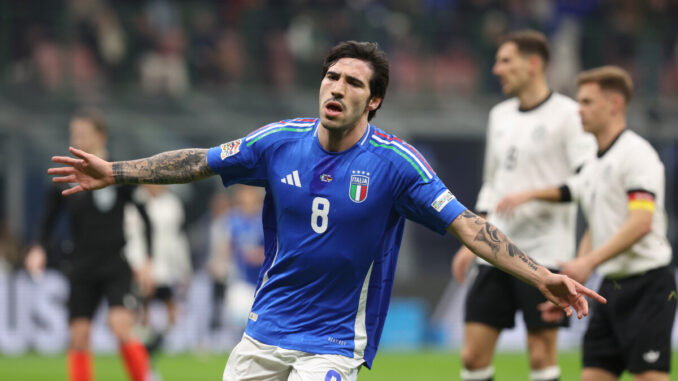 Tonali illude gli azzurri, ma a San Siro vince la Germania
