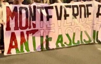 Roma manifestazione antifascista a Monteverde