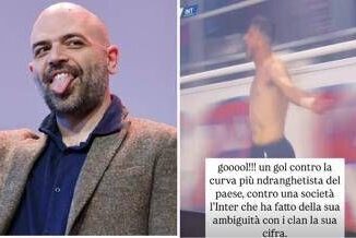 Bologna Inter 1 0 Saviano esulta Gol di Orsolini contro curva ndranghetista