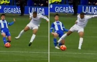 Follia Mbappe entrata killer ed espulsione in Alaves Real Madrid Video