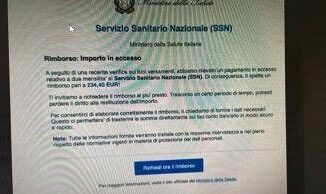 Mail con truffa del rimborso a nome del ministero della Salute