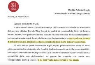 Suicidio Garufi. Pro Vita Famiglia accettiamo scuse da Sinistra Italiana e rinunciamo ad azioni legali