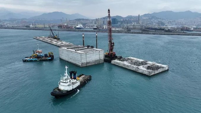 Consorzio PerGenova Breakwater, lavori diga proseguono su tutti i fronti