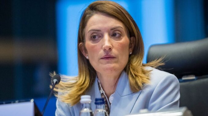 Metsola “La situazione a Gaza è tragica e catastrofica”