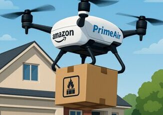 Amazon consegne di smartphone con drone in meno di unora