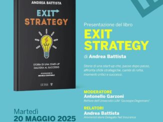 COMUNICATO STAMPA SPONSORIZZATO La BPPB ospita la presentazione del libro Exit Strategy di Andrea Battista