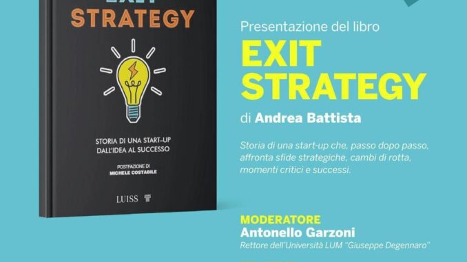 COMUNICATO STAMPA SPONSORIZZATO La BPPB ospita la presentazione del libro Exit Strategy di Andrea Battista