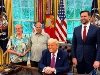 Louis Prevost il fratello di Papa Leone XIV nello Studio ovale da Trump