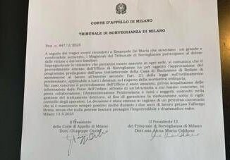 Milano Sorveglianza Sconcerto condivisibile su De Maria seguita la legge