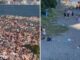 Napoli assalto alle spiagge prima la folla poi i rifiuti Video