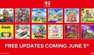 Nintendo aggiornamento a Switch 2 gratis per 12 giochi ecco quali