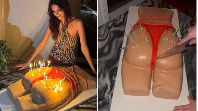 Emily Ratajkowski compie 34 anni, la torta è il lato B