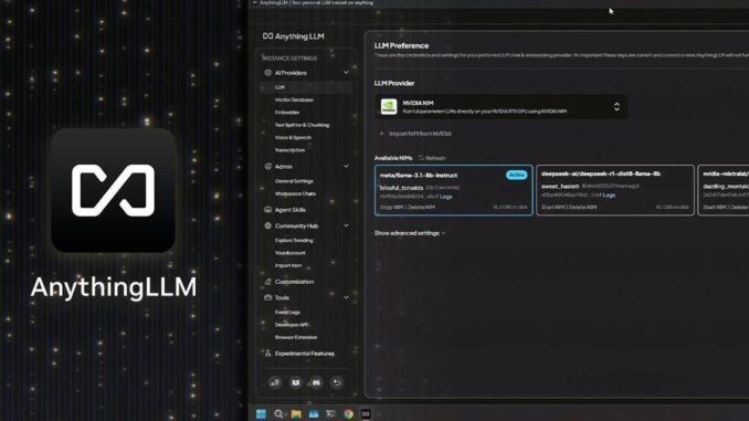 LLM Faster su PC NVIDIA RTX AI eseguire modelli linguistici ovunque con AnythingLLM 1