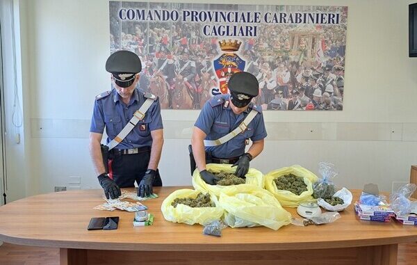 sequestro marijuana arrestato operaio Monserrato